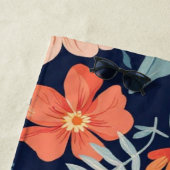Serviette De Plage Boho Garden Whimsy - Floral Pattern Beach Towne (En situation)