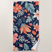 Serviette De Plage Boho Garden Whimsy - Floral Pattern Beach Towne (Devant)