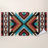 Serviette De Plage Boho Geometric (Devant)