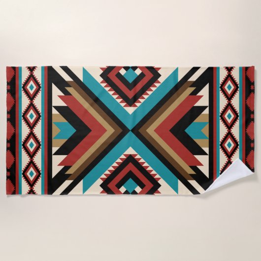 Serviette De Plage Boho Geometric (Devant)