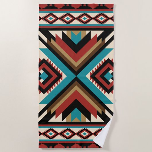 Serviette De Plage Boho Geometric (Devant)