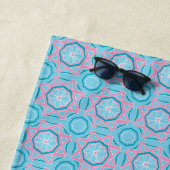 Serviette De Plage Boho Marocain Motif d'impression géométrique (En situation)