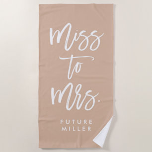 Serviette De Plage Boho Miss à Mme Future Mme à marier