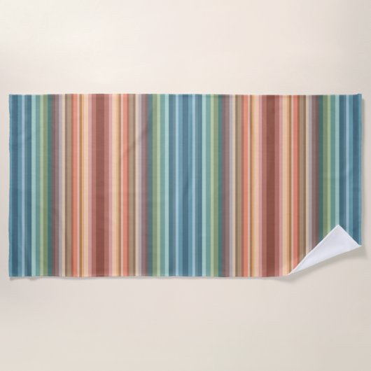 Serviette De Plage Boho Modern Chic Stripes (Devant)