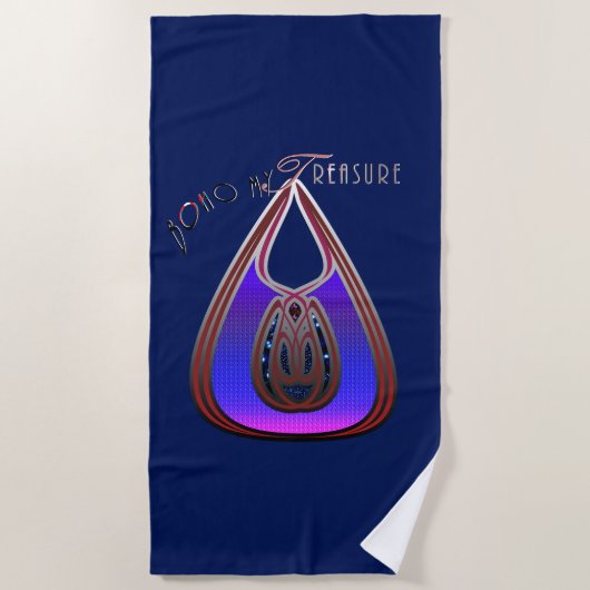 Serviette De Plage Boho My Treasure (Devant)