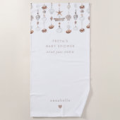 Serviette De Plage Boho Ocean Shell Baby shower Favoriser (Devant)