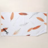 Serviette De Plage Boho Plumes populaires Collection de luxe (Devant)