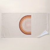 Serviette De Plage Boho Rainbow Beige Terracotta (Devant)