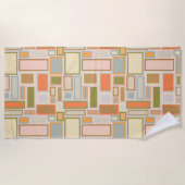 Serviette De Plage Boho Rectangles (Devant)