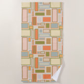 Serviette De Plage Boho Rectangles (Devant)