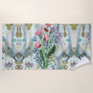 Serviette De Plage Boho Watercolor Blanket - Dreamy Pastel Throw