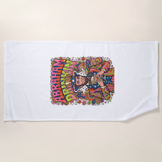 Serviette De Plage Boire Abraham Patriotique Rétro