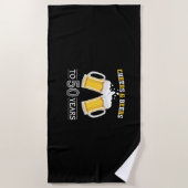 Serviette De Plage Boire de bière Cheers et bières à 50 ans Anniversa (Devant)