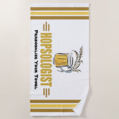 Serviette De Plage Boire de la bière amusante (Devant)