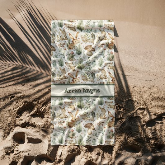 Serviette De Plage Bois Animaux Couleurs Garçons