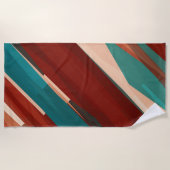 Serviette De Plage Bois et turquoise (Devant)