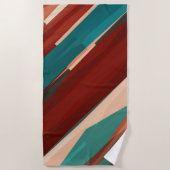 Serviette De Plage Bois et turquoise (Devant)