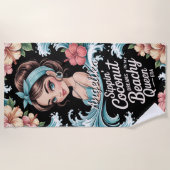 Serviette De Plage Boisson de plage tropicale au coco à siroter (Devant)