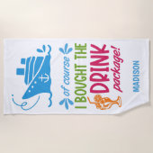 Serviette De Plage Boissons de croisière de nom personnalisé (Devant)