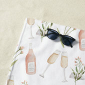 Serviette De Plage Boissons roses ceintures modernes plage de fête  (En situation)