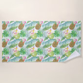 Serviette de plage Boissons tropicales (Devant)
