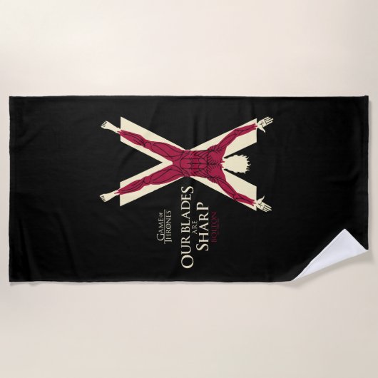 Serviette De Plage Bolton Sigil - Nos Lames Sont Sharp (Devant)