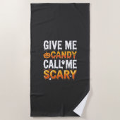 Serviette De Plage Bonbons Halloween Création Fantôme Écran_1 (Devant)