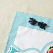 Serviette De Plage Bonjour Citation Été Plage Parapluie Watermelon bl (En situation)