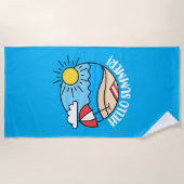 Serviette De Plage Bonjour été 2 (Devant)