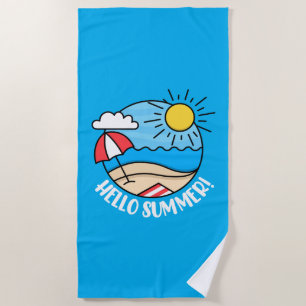 Serviette De Plage Bonjour été 2