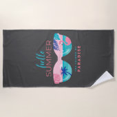 Serviette De Plage Bonjour le paradis d'été (Devant)