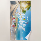 Serviette De Plage Bonjour l'été (Devant)