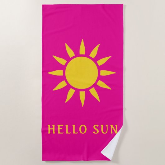 Serviette De Plage Bonjour Soleil (Devant)