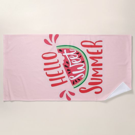 Serviette De Plage Bonjour Sweet Summer (Devant)