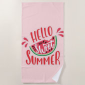 Serviette De Plage Bonjour Sweet Summer (Devant)