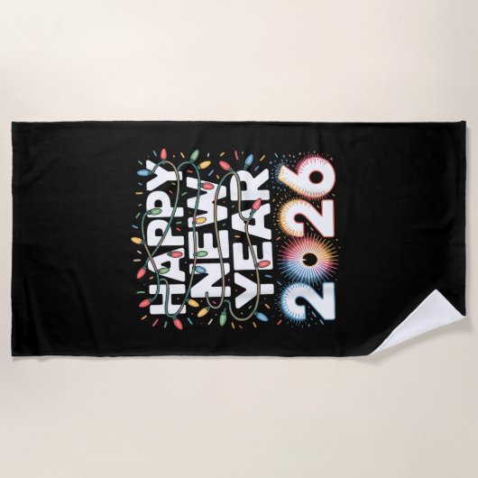 Serviette De Plage Bonne année 2026 (Devant)