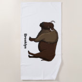 Serviette De Plage Bonne illustration de bison américain (Devant)