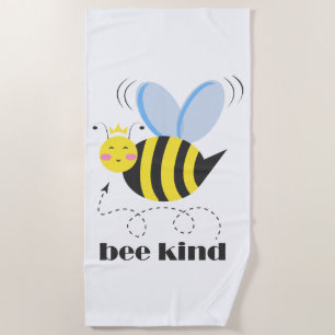 Serviette De Plage Bonne princesse d'abeille avec couronne et slogan 