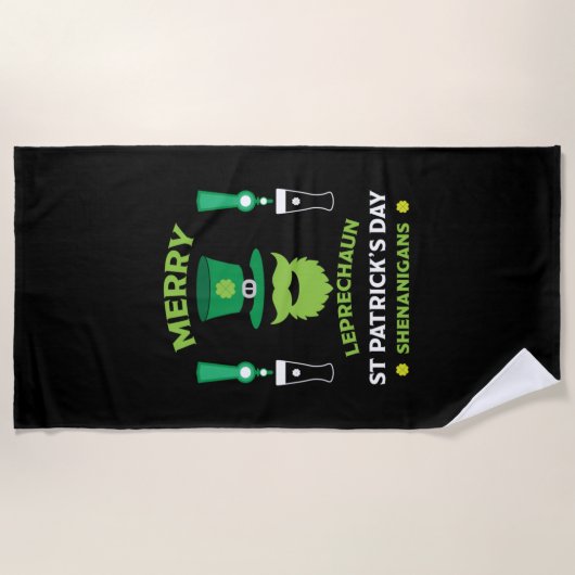 Serviette De Plage Bonne Saint Patrick d'Irlande Australie 17 mars (Devant)