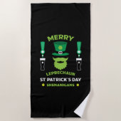 Serviette De Plage Bonne Saint Patrick d'Irlande Australie 17 mars (Devant)