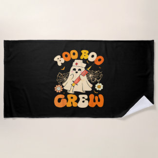 Serviette De Plage Boo Boo Crew Drôle Fantôme Pour Infirmière, Rétro 