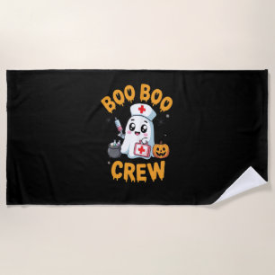 Serviette De Plage Boo Boo Crew Nurse Cute Ghost Halloween Nurse Es
