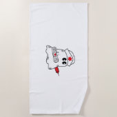 Serviette De Plage Boo Boo Crew Nurse Halloween Ghost Funny Surdimens (Devant)
