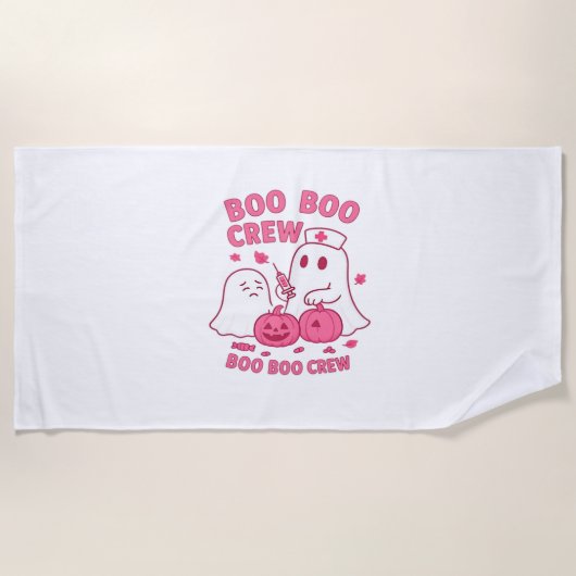 Serviette De Plage Boo Boo Infirmière d'équipage Funny Halloween Infi (Devant)