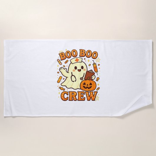 Serviette De Plage Boo Boo Infirmière d'équipage Funny Halloween Infi (Devant)