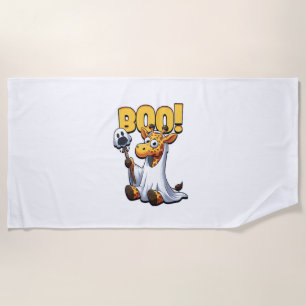 Serviette De Plage Boo Giraffe Halloween Ghost Giraffe _1