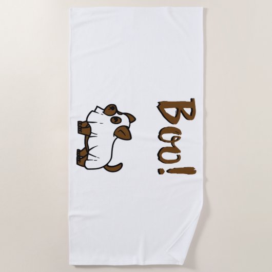 Serviette De Plage Boo Halloween (Devant)