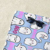 Serviette De Plage Boo, sensation fantomatique.b L Bleu BG (En situation)