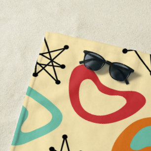 Serviette De Plage Boomerangs et étoiles