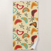 Serviette De Plage Boomerangs et étoiles (Devant)